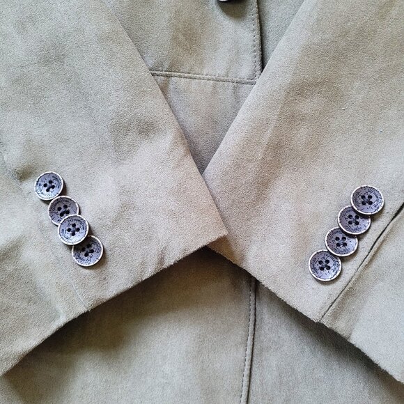 J Grill Olive Microsuede Blazer, sz 50R - Picture 6 of 12